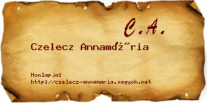 Czelecz Annamária névjegykártya