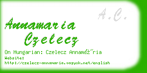 annamaria czelecz business card